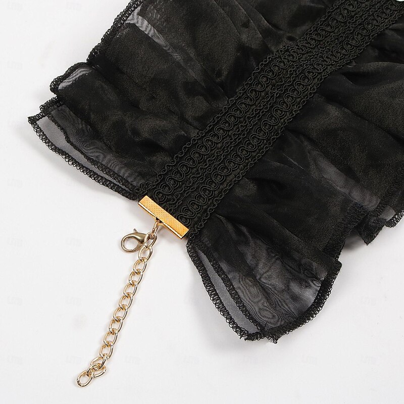 Retro Vintage Medieval Steampunk Cosplay Costume Gentleman Solid Colored Fancy Dress Men's Halloween Carnival Masquerade Halloween Carnival of Venice Adults' Collar4