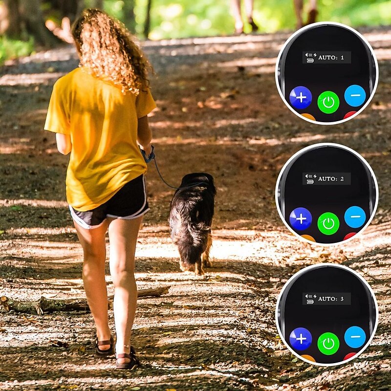 2 In 1 Function Dog Training Collar & Anti Tugging Pulling Dog Leash IPX7 Waterproof &Training Beep Vibration Shock 9 Level Collar4