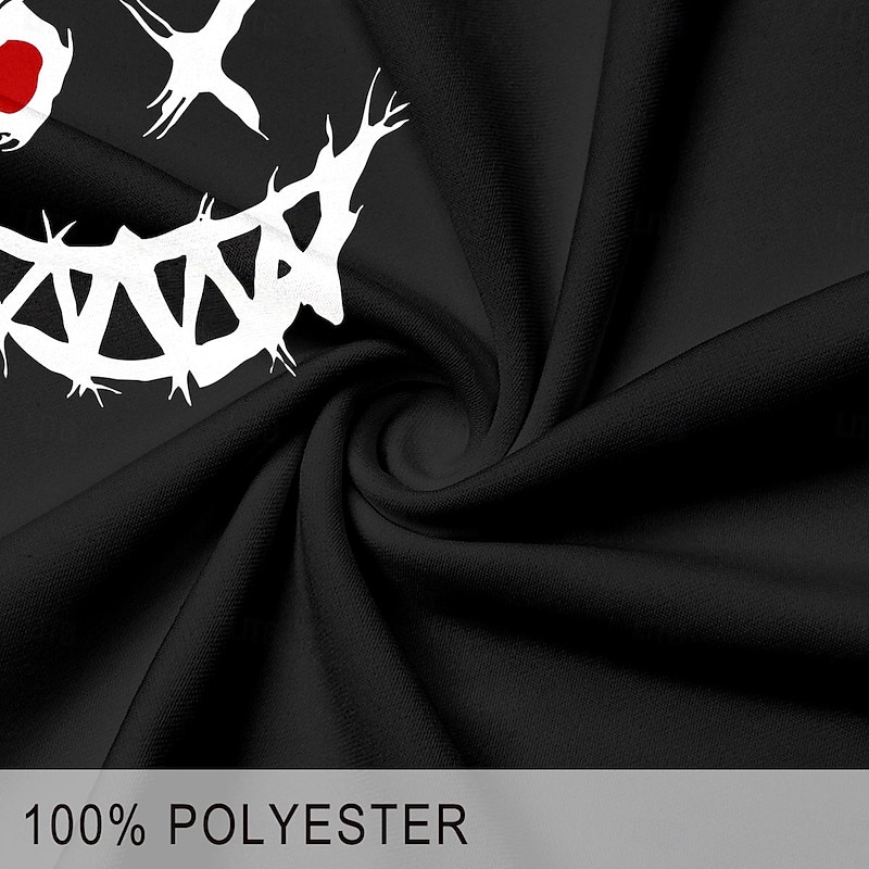 Men's Smile Face Polo Shirts Short Sleeve Polo Shirts Turndown Casual Casual Daily Sports Holiday Print Spring & Summer Black Green Light Blue3