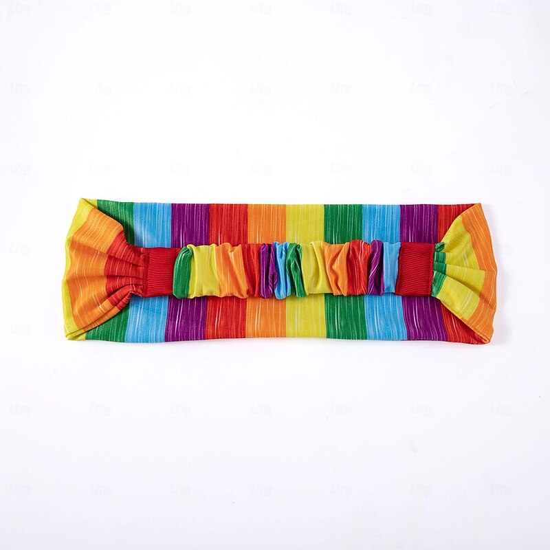 Rainbow Halloween Sweat-Absorbent Headband LGBT LGBTQ Gay Lesbian Adults' Men's Women's Masquerade Pride Parade Pride Month Easy Halloween Costumes Dress Up4