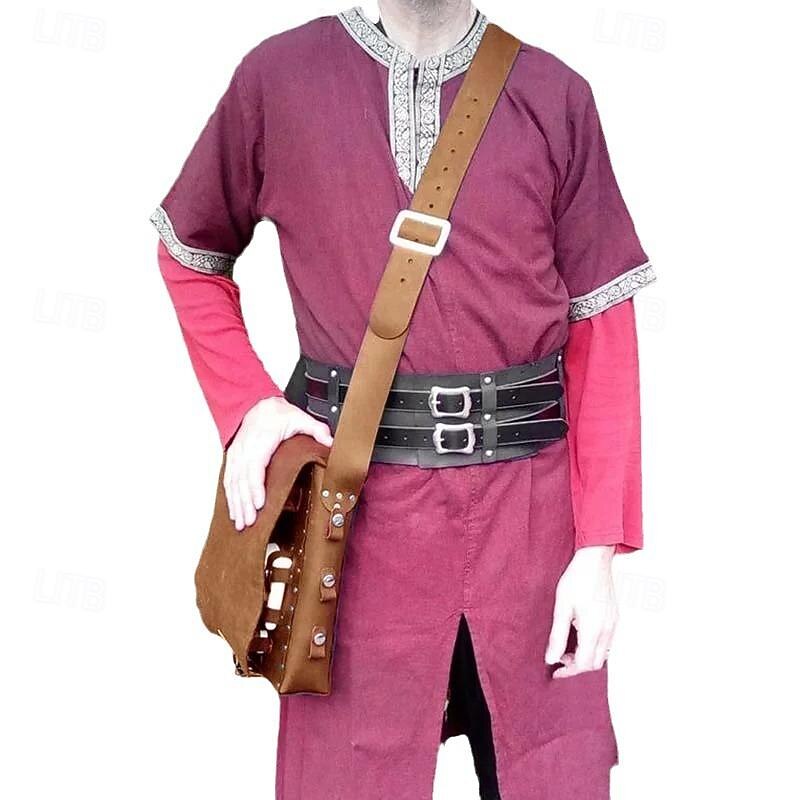 Retro Vintage Medieval Renaissance Cross Body Bag Viking Ranger Elven Fancy Dress Men's Women's Viking Fantasy Halloween Carnival Masquerade LARP Adults Bag3