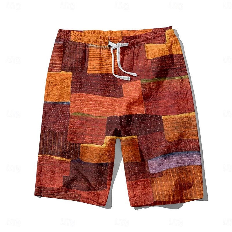 Men's Colorful Swim Trunks Swim Shorts Board Shorts Mid Waist Hawaiian Casual Holiday Beach Drawstring with Mesh lining Elastic Waist Designer Clothing Apparel2