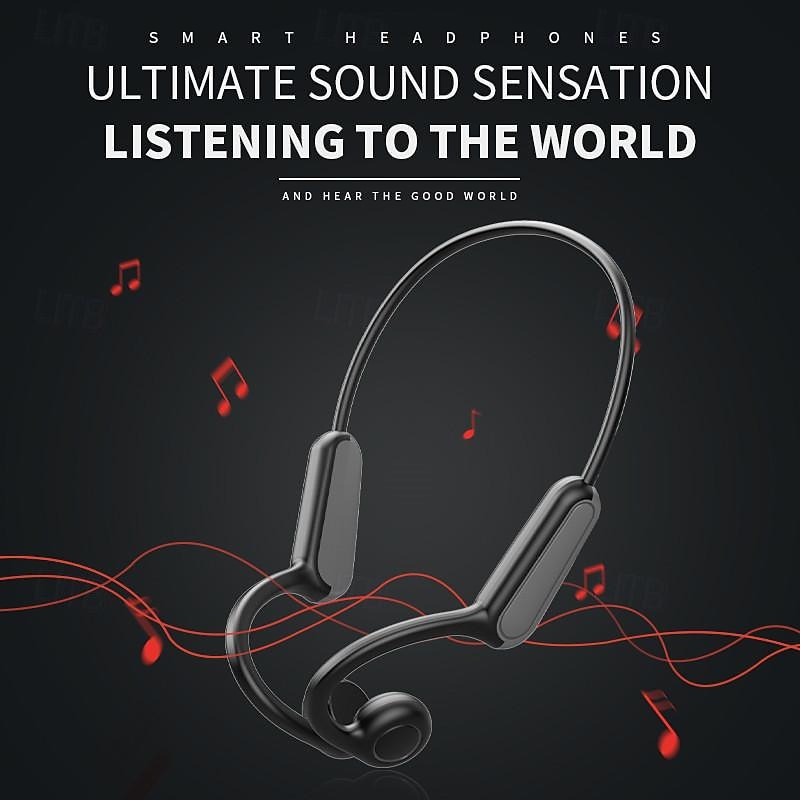 B8 bone conduction bluetooth headset not in-ear wireless sports fitness binaural hanging ear type waterproof and sweatproof