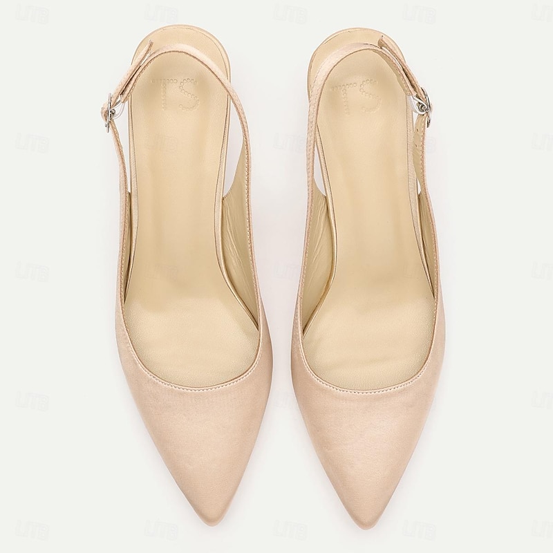 Women's Purple Slingback High Heels with Pointed Toe - Stylish Formal and Party Shoes3