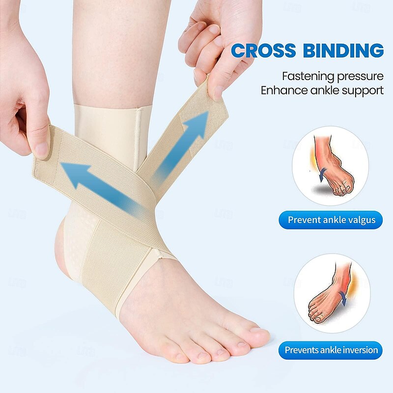 Ankle Brace Adjustable Breathable Compression Ankle Support for Men and Women with Sprained Ankles, Ankle Wrap Stabilizing Ligaments, Plantar Fasciitis Relief2