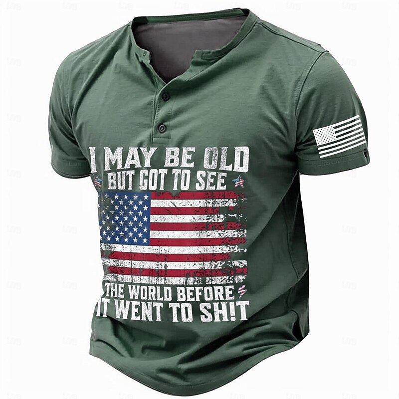 Men's Letter Henley Shirt Raglan T Shirt Short Sleeve Fashion Designer Casual Vacation Daily Summer Black Blue Green Henley Henley T-Shirt4