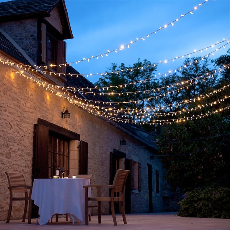 Elegant Wedding Reception Party USB LED Canopy String Lights, 3M/5M/10M Full Sky Star Fairy Lights with Remote Control 8 Modes for Christmas Garden & Wedding Decor2