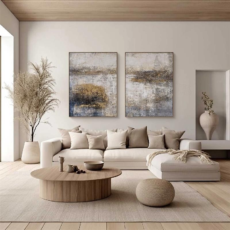 Hand painted Beige Brown Abstract oil painting handmade Wall Art Brown Canvas Paintings Modern Wall Art Bohemian Abstract Painting Neutral Textured oil painting Wall Art picture3