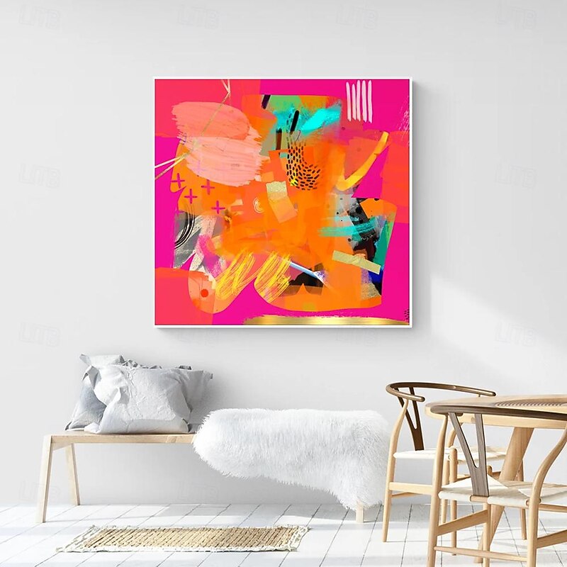 Mintura Handmade Bright Colorful Oil Paintings On Canvas Wall Art Decoration Modern Abstract Large Picture For Home Decor Rolled Frameless Unstretched Painting3