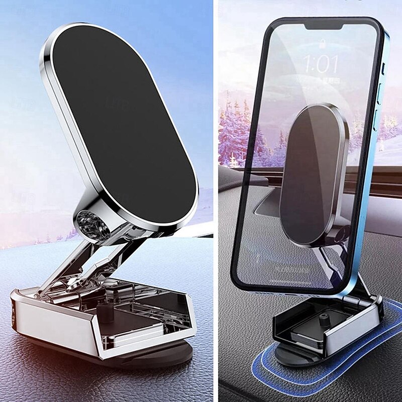 Phone Mount for Car Windshield Rotatable Foldable Magnetic Phone Holder for Car Dashboard Car Truck Compatible with All Mobile Phone Phone Accessory3