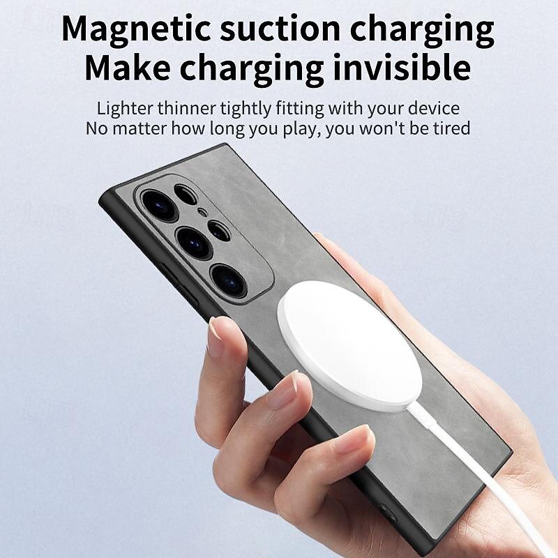 Phone Case For Samsung Galaxy S25 S24 S23 S22 S21 Ultra Plus A55 5G A14 A34 A54 A24 Back Cover with Stand Holder Support Wireless Charging Shockproof TPU PU Leather3