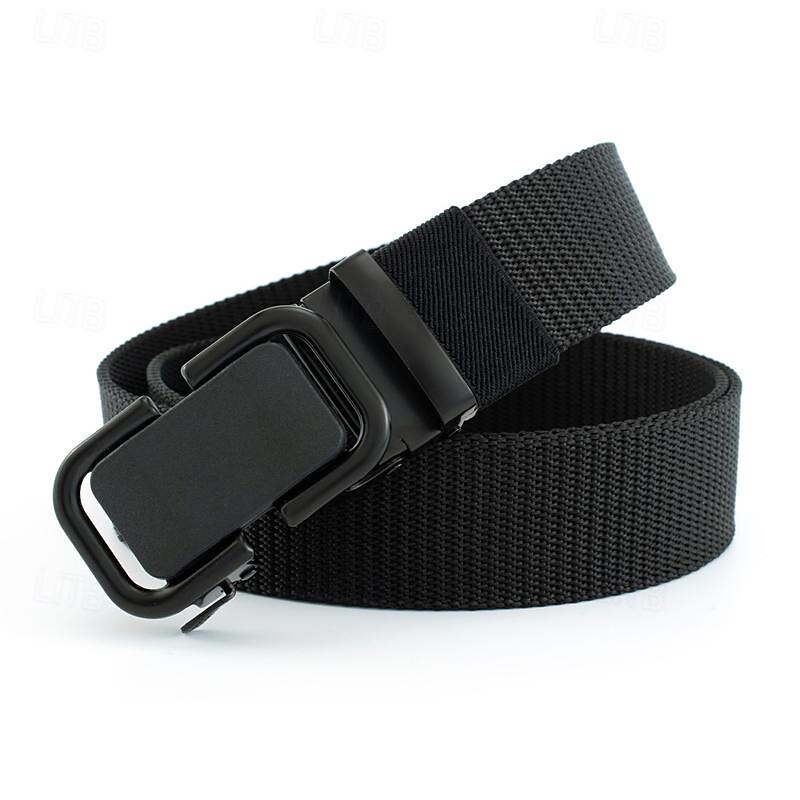 Men's Belt Nylon Belt Outdoor Belt Waist Belt Black Navy Blue Nylon Adjustable Heavy-Duty Plain Outdoor Daily4