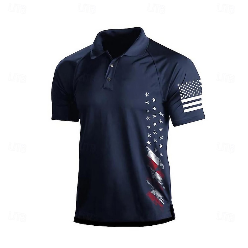 Men's Golf Polo Shirt Dark Grey Army Green Dark Navy Short Sleeve Sun Protection Moisture Wicking Top Summer Golf Attire Clothes Outfits Wear Apparel4