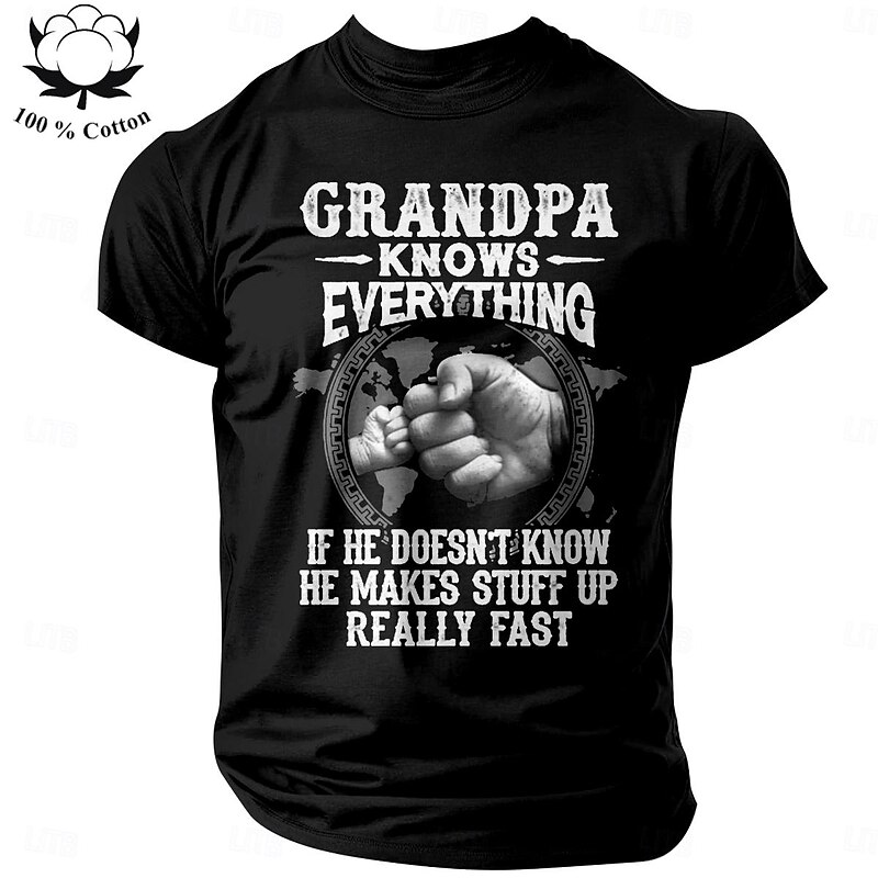 Men's Quotes & Sayings Cross Letter Print T Shirt Tee Top 100% Cotton Short Sleeve Graphic Shirt Black Army Green Dark Blue Comfortable Tee Street Sports Outdoor Fashion Designer Clothing