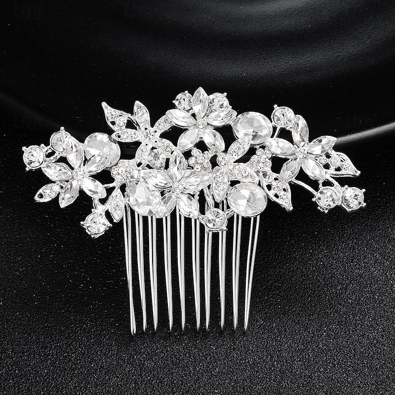Hair Combs Headdress Alloy Wedding Simple Bridal With Glitter Headpiece Headwear2