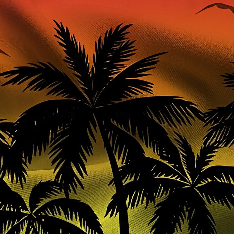 Men's Graphic Coconut Tree Swim Trunks Swim Shorts Board Shorts Mid Waist Fashion Streetwear Designer Casual Daily Holiday Pocket Drawstring Elastic Waist Designer Clothing Apparel3