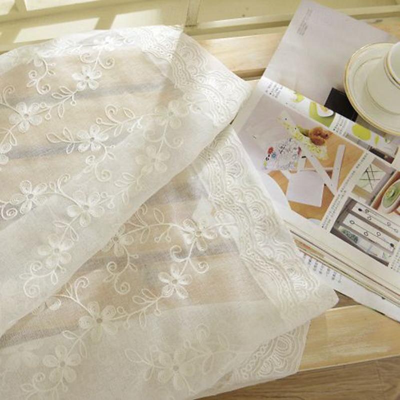 One Panel European Style Embroidered Gauze Curtain Living Room Bedroom Dining Room Semi Transparent Window Screen4