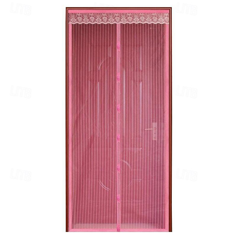 Screen Door Mesh Screen Door Simple Beautiful Screen Window Door Hands Free Magnetic Door Screen Automatic Closing Summer Curtain Net2