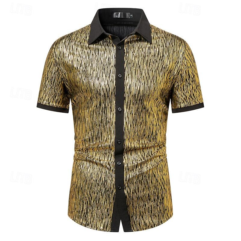 Retro Vintage Disco 1980s Blouse / Shirt Disco Fancy Dress Men's Carnival Costume Halloween Carnival Masquerade Performance Event / Party Stage Adults' Shirt Spring & Summer