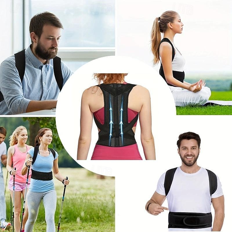 1pc Unisex Posture Corrector-Enhanced Back & Shoulder Support-Comfortable, Adjustable Fit for Daily Wear-Relief for Back Pain & Boosts Posture3