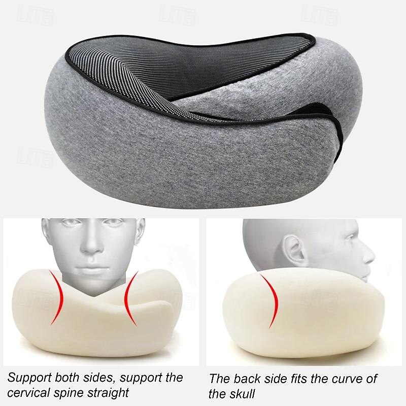 Travel Neck Pillow Memory Foam Pillow Airplane Pillow Neck Cushion U Shaped Travel Healthcare Memory Foam For Family And Travel2