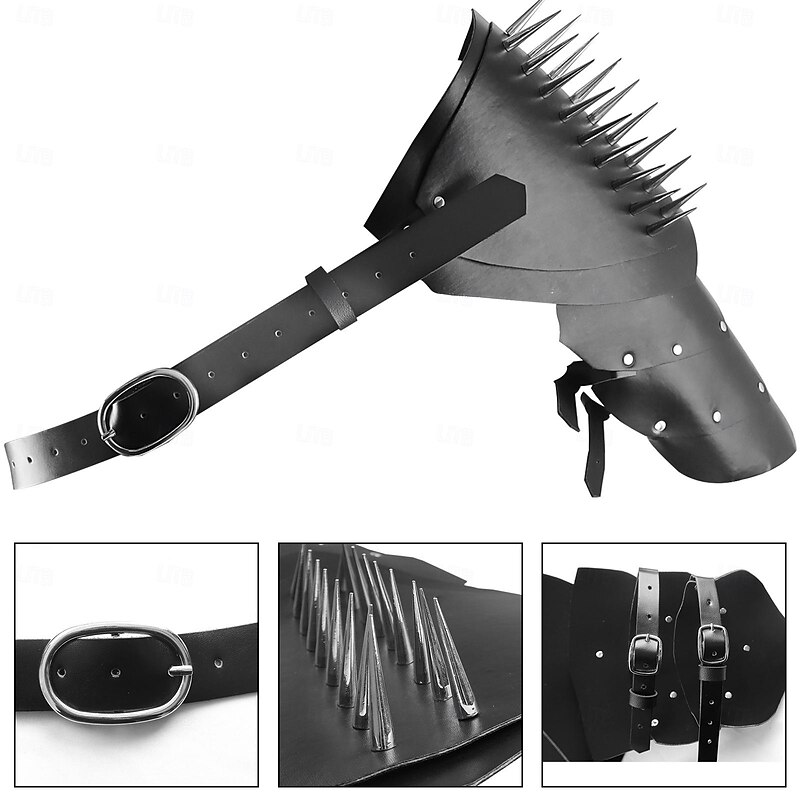 Retro Vintage Medieval Renaissance Wristband Accessories Set Shoulder Armor Warrior Gladiator Viking Fancy Dress Men's Women's Viking Masquerade Dailywear Adults' More Accessories Shoulder Armor4