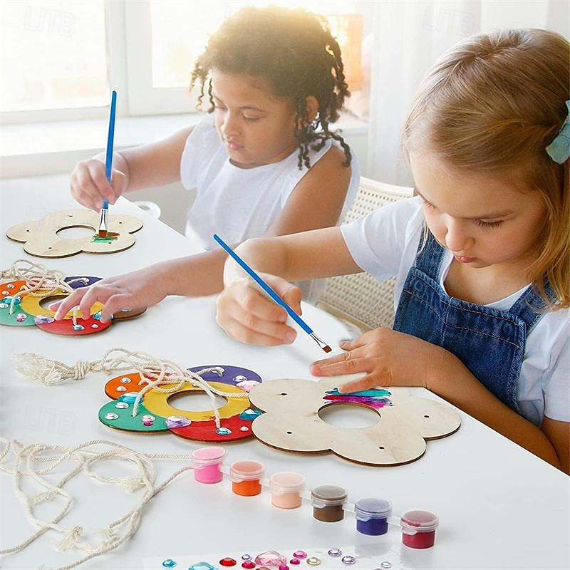 Children's Outdoor Bird Feeder DIY Wooden Graffiti Feeder Outdoor Toy Set Suitable for Boys and Girls2