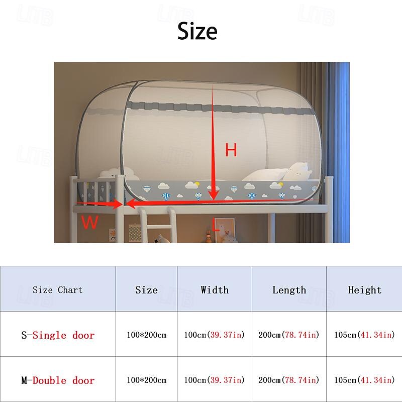 Student Dormitory Mosquito Nets Foldable Mosquito Net Student Dormitories Mosquito Netting Increase Space Increase Density Gauze Mosquito Tent Simplicity with Free Installation2