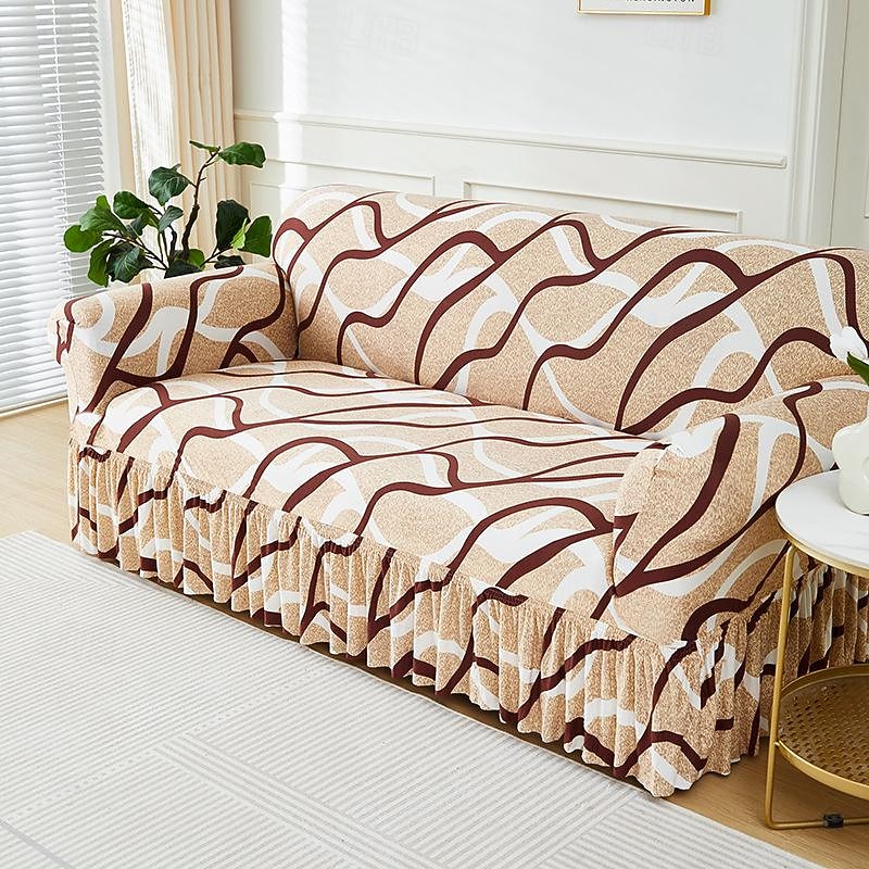 Elastic Sofa Cover Full Cover Nordic Style Sofa Cover Non-slip Fabric Skirt Sofa Cover2