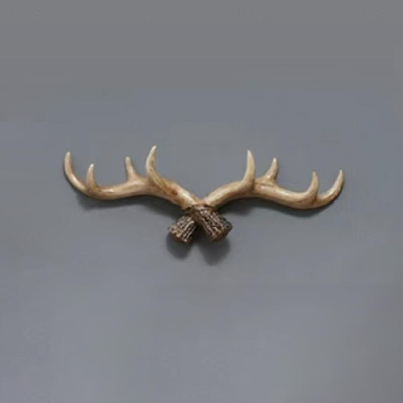 Wall Hanging American Wood Retro Antlers Decorative Hook Wall Coat Hook Clothing Store Entrance3