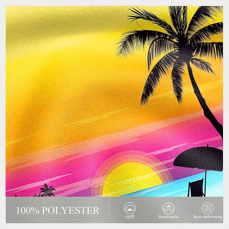 Men's Leaf Tree Coconut Tree Swim Trunks Swim Shorts Board Shorts Mid Waist Hawaiian Boho Casual Daily Holiday Drawstring with Mesh lining Elastic Waist Designer Clothing Apparel3