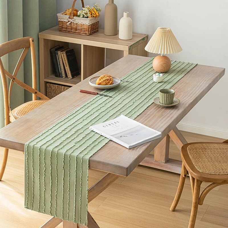 Table Runner Simple Table Runner Vertical Pattern Modern Dining Table Cloth TV Cabinet Coffee Tablecloth Dining Table Runner2