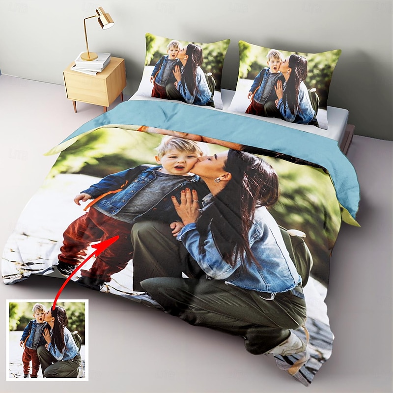 Custom Photo Customized Bedding Duvet Cover Best Graduation Gift Printed Bedding Set Custom Bedroom Holiday Gift For Friends,Lovers