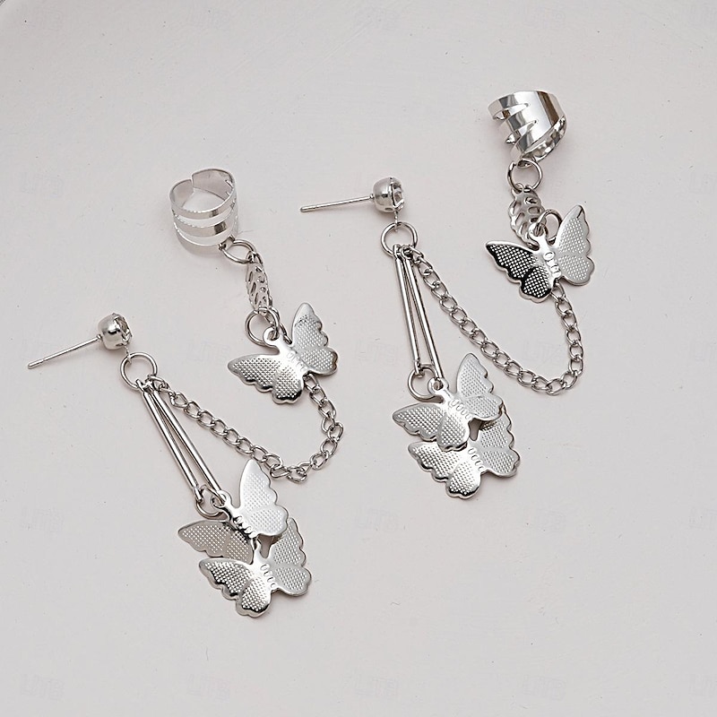 1 Pair Drop Earrings Ear Cuff For Women's Party Evening Gift Date Alloy Animal3