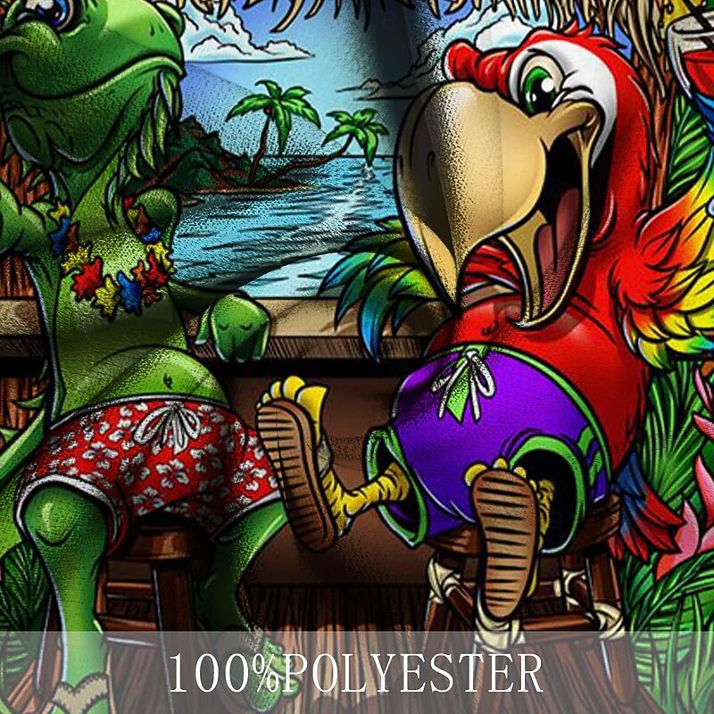 Men's Floral Dinosaur Parrot Shirt Summer Hawaiian Shirt Aloha Shirt Short Sleeve Shirt Turndown Vacation Hawaiian Outdoor Vacation Hawaiian Brown Green khaki S M L3