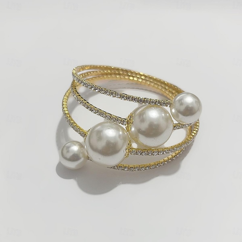 Women's Cuff Bracelet Fancy Fashion Fashion Luxury Alloy Bracelet Jewelry Silver / Gold For Party Evening Gift Date Birthday2