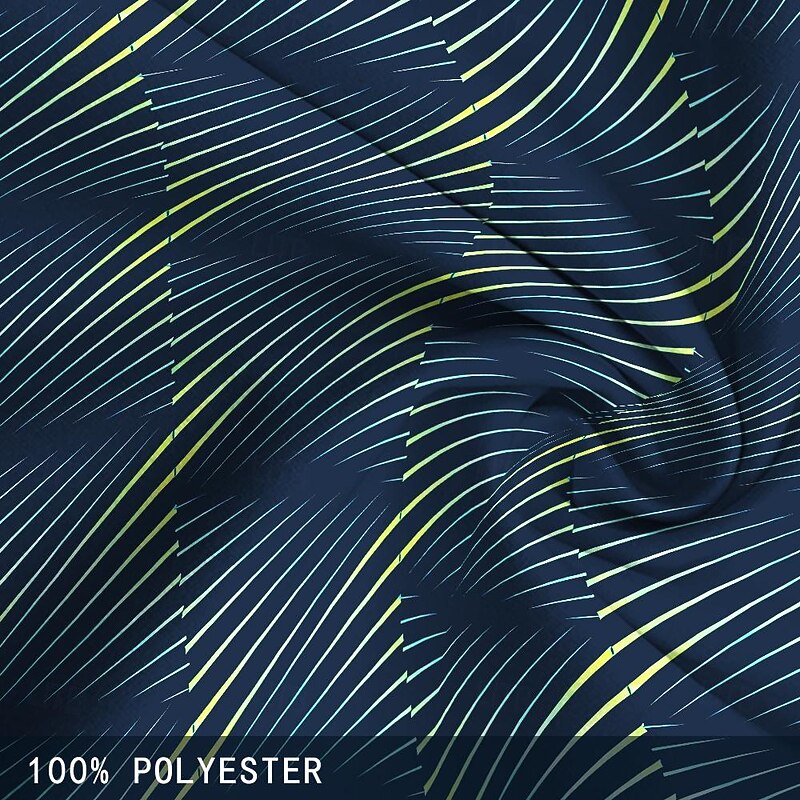 Men's Color Block Stripe Swim Trunks Swim Shorts Board Shorts Mid Waist Hawaiian Casual Holiday Beach Drawstring with Mesh lining Elastic Waist Designer Clothing Apparel3