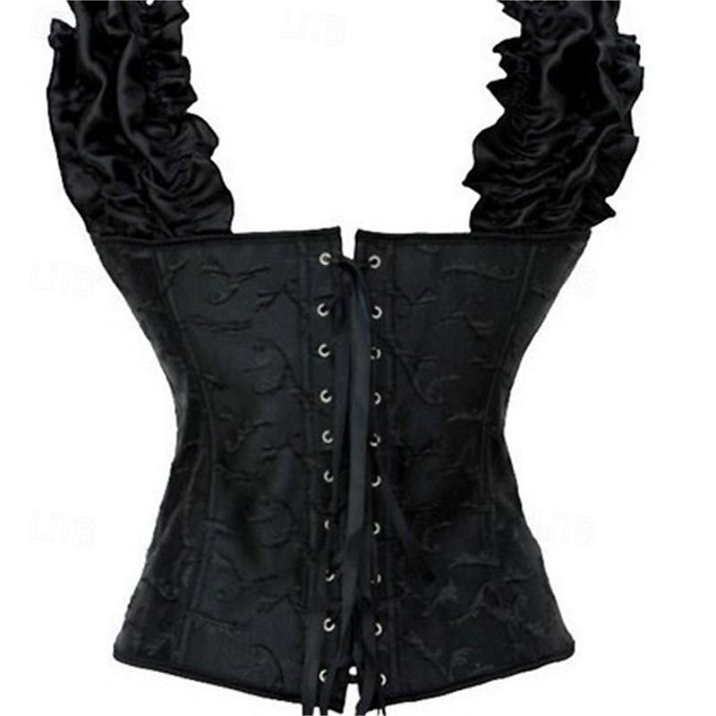 Rococo Punk & Gothic Medieval Lingerie Underbust Corset Bustier Fancy Dress Women's Halloween Carnival Masquerade Wedding Wedding Guest Carnival of Venice Adults' Corset4