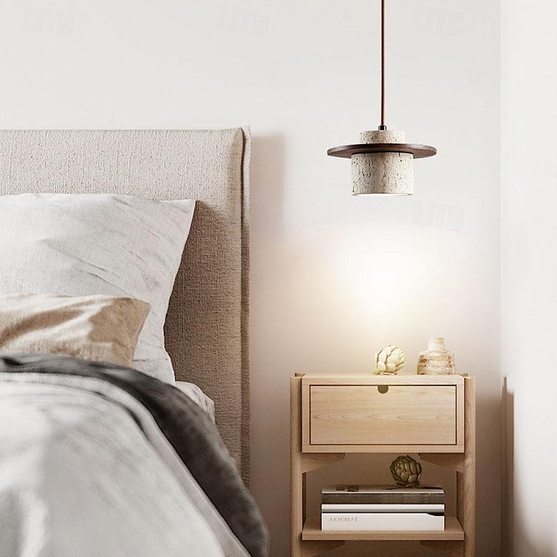 Natural Stone Shade Pendant Light Japanese Wabi Sabi Hanging Lamp with E27 Base Bedside Restaurant Kitchen Aisle Bar Club Suspension Lamp4