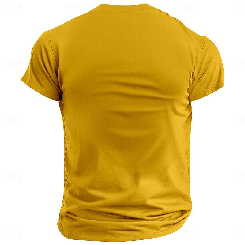 Men's Graphic T Shirt Short Sleeve T shirt 3D Print Crew Neck Shirt Casual Street Style Holiday Going out Black Yellow Navy Blue Spring & Summer Clothing Apparel S M L XL 2XL 3XL2
