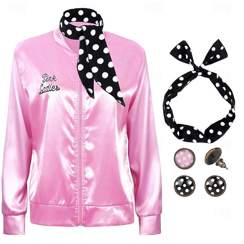 Retro Vintage 1950s Grease Outfits Cosplay Costume Outfits Cosplay Fancy Dress Women's Masquerade Party / Evening Bachelorette Party Adults' Top Headwear Spring & Summer2
