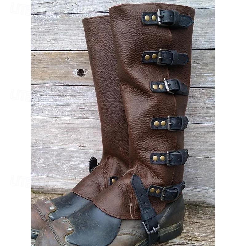 Retro Vintage Medieval Renaissance Shoes Flat Jazz Boots Gaiters Pirate Knight Ritter Viking Fancy Dress Men's Women's Unisex Masquerade Event / Party Masquerade Adults' Shoe Cover All Seasons3