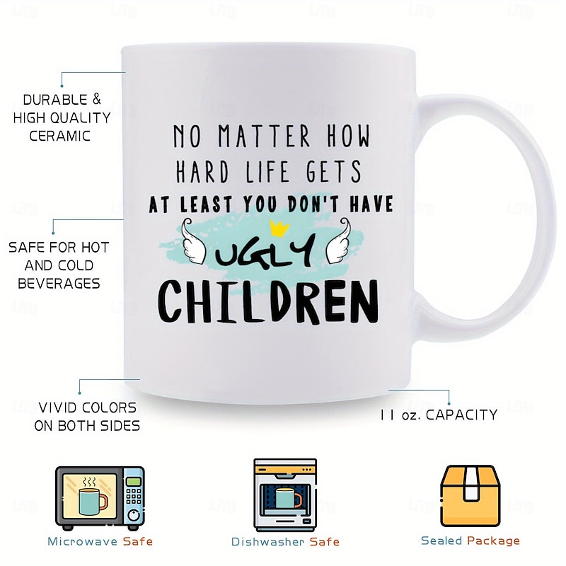 1pc Funny Mom And Dad Birthday Gifts - Novelty Mother's Day Or Father's Day Gift Ideas From Daughter Or Son Unique Christmas Gifts Mug For Parent 11oz Love Mom Dad Mug Also Suitable For Cafe Restau4