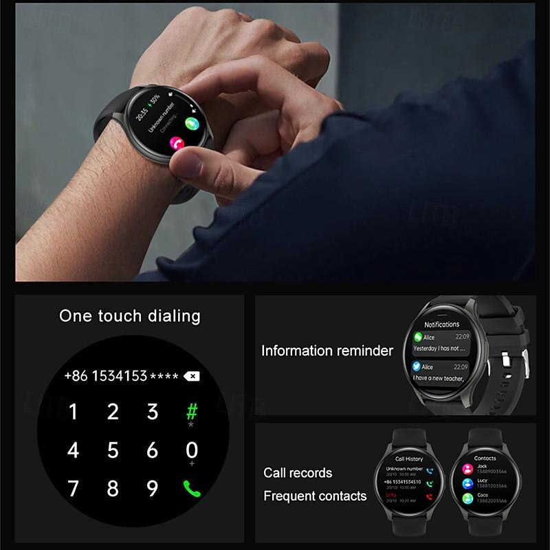 New Body Temperature Monitoring Bluetooth Call Men And Women Smart Watch Blood Pressure Blood Oxygen Heart Rate Monitoring 1.43 Inch Amoled Screen Sleep Blood Sugar Monitoring Pedometer Sports Watch