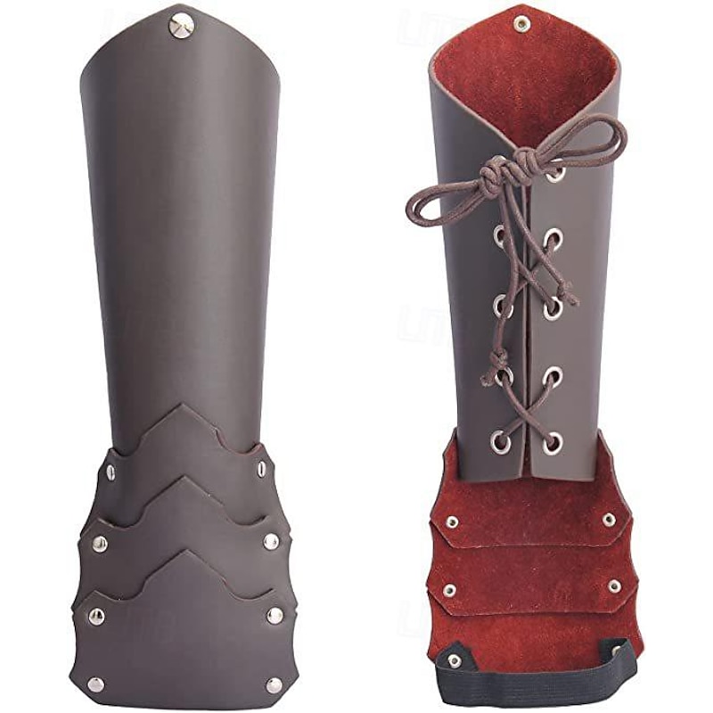 Medieval Renaissance Steampunk Cosplay Costume Armor Masquerade Warrior Viking Crusader Archery Fancy Dress Men's Women's Viking Masquerade Performance Stage LARP Adults' Bracers Arm Guards All