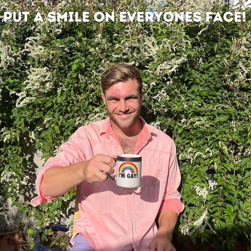 Pride Magic Mug LGBTQ Gay Pride Gift I'm Gay Rainbow Heat Change Mug - Funny Rude Mug - Message Appears As It Heats - Perfect Novelty Gag Gift4