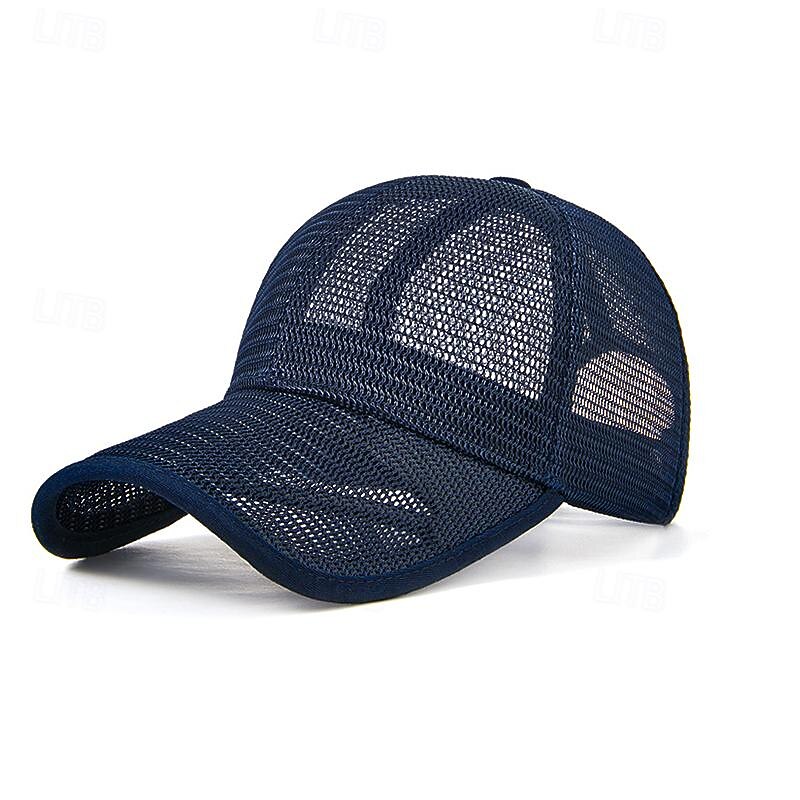Men's Baseball Cap Sun Hat Trucker Hat Black White 100% Cotton Mesh Fashion Casual Street Daily Plain Adjustable Sunscreen Breathable2