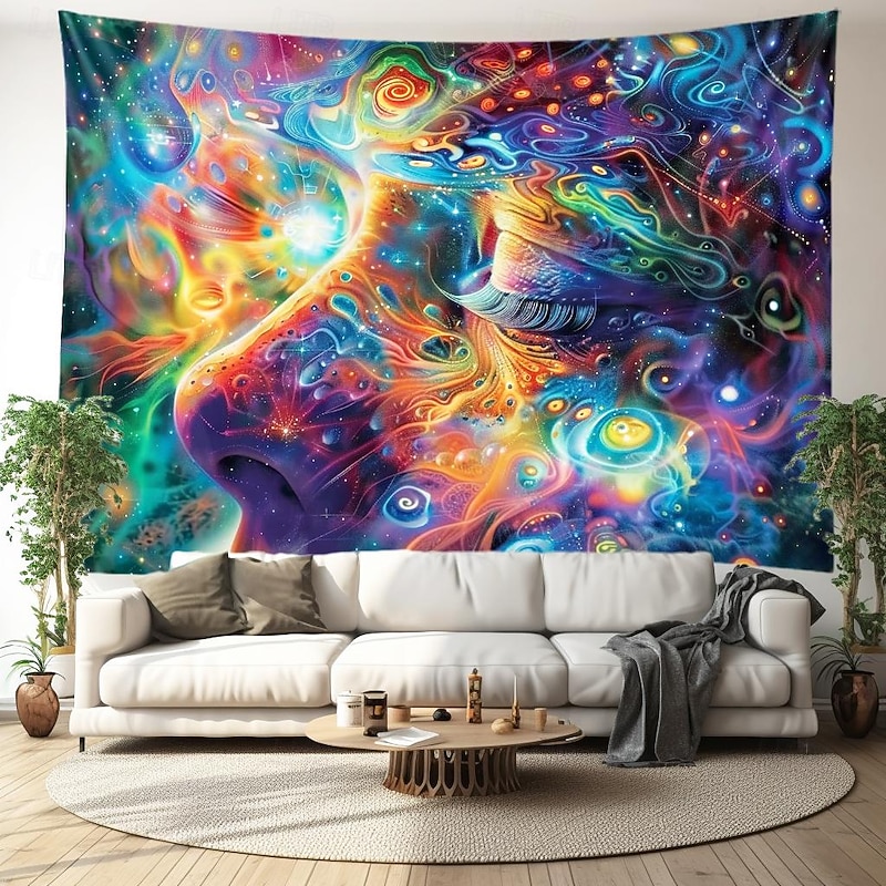 Trippy Psychedelic Hanging Tapestry Wall Art Large Tapestry Mural Decor Photograph Backdrop Blanket Curtain Home Bedroom Living Room Decoration4