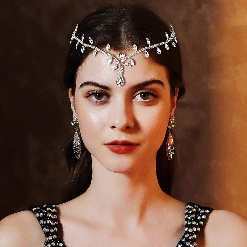 Crown Tiaras Headbands Headpiece Rhinestone Alloy Wedding Luxury Retro With Crystals Pure Color Headpiece Headwear