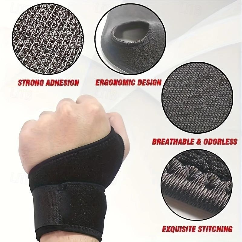 2pcs Carpal Tunnel Wrist Brace, Comfortable Adjustable Wrist Protector For Left And Right Hand2